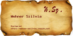 Wehner Szilvia névjegykártya